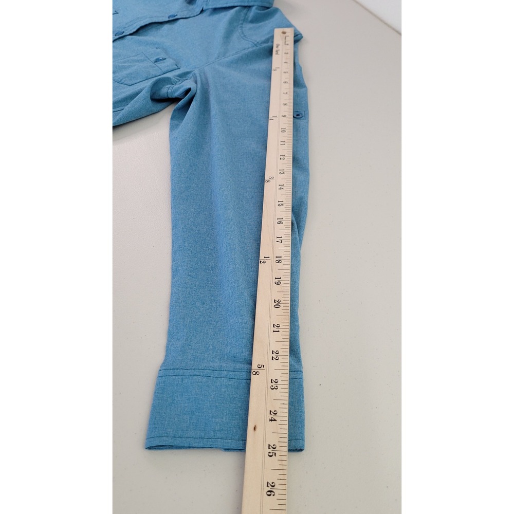 Outdoor Research Women's XL‎ Blue Reflection Long Sleeve Button Up Shirt Pockets - Picture 14 of 16